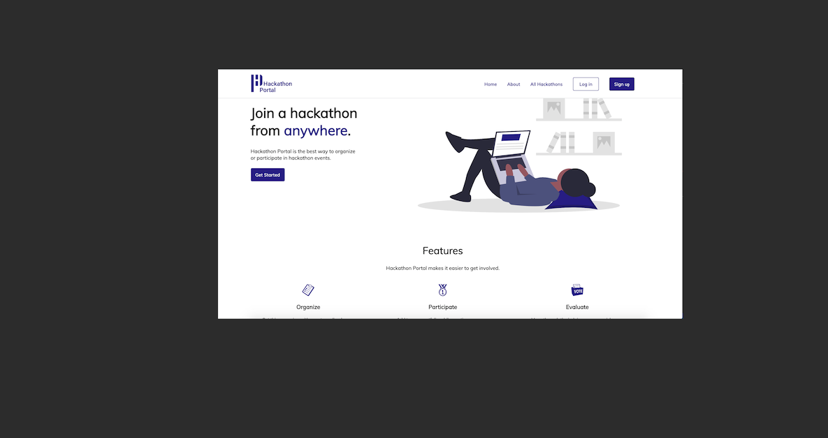 hackathon portal website